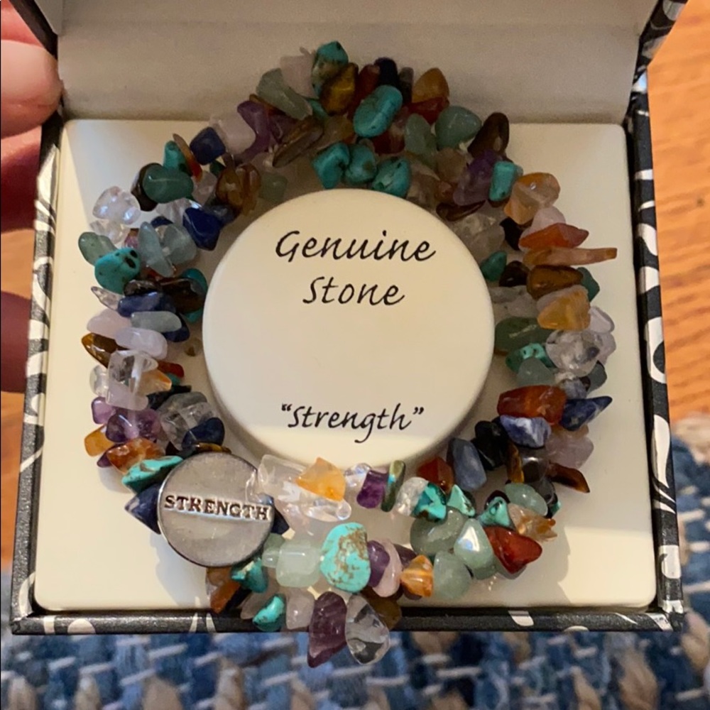 Beautiful genuine stone “strength” bracelet, great gift!